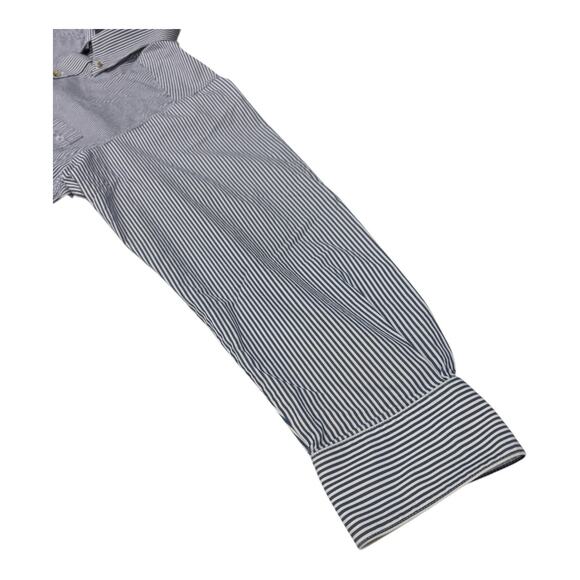 Ariat Shirt Men's 2XL Blue White Pro Series Striped Button Down Long Sleeve - Picture 5 of 9